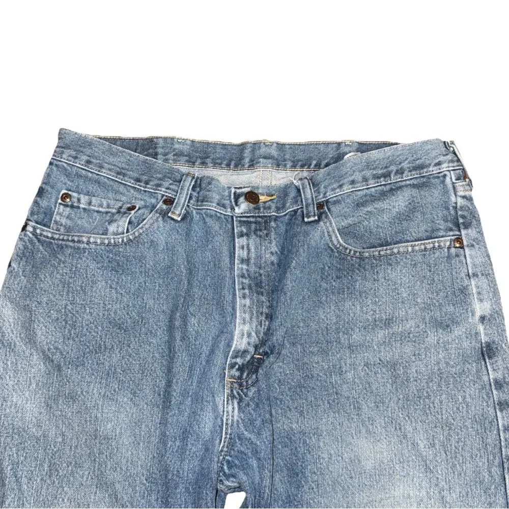 Wrangler‎ Men's 36x30 Regular Fit Straight Leg Jeans 100% Cotton Blue Denim Flaw